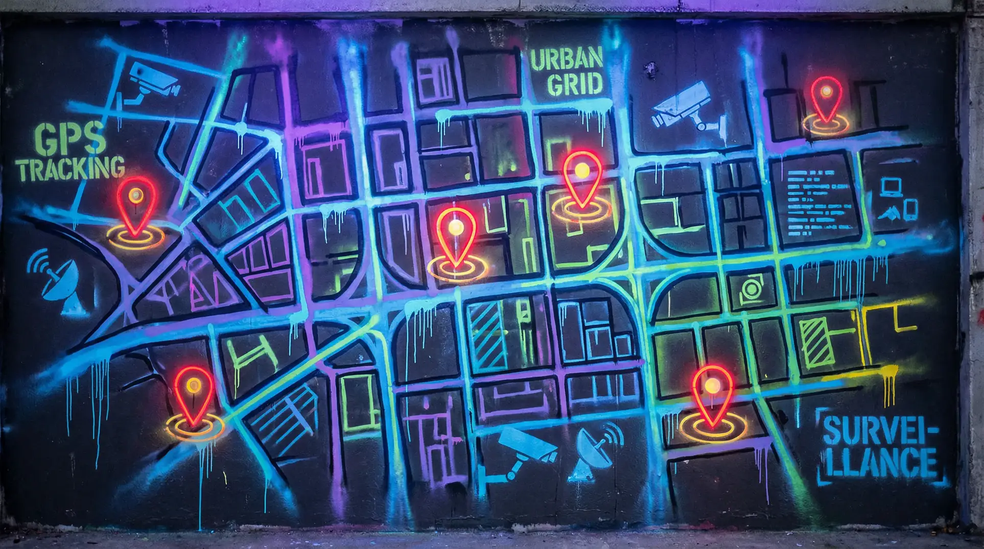 boystown 狗仔追踪地图 - 城市涂鸦风格